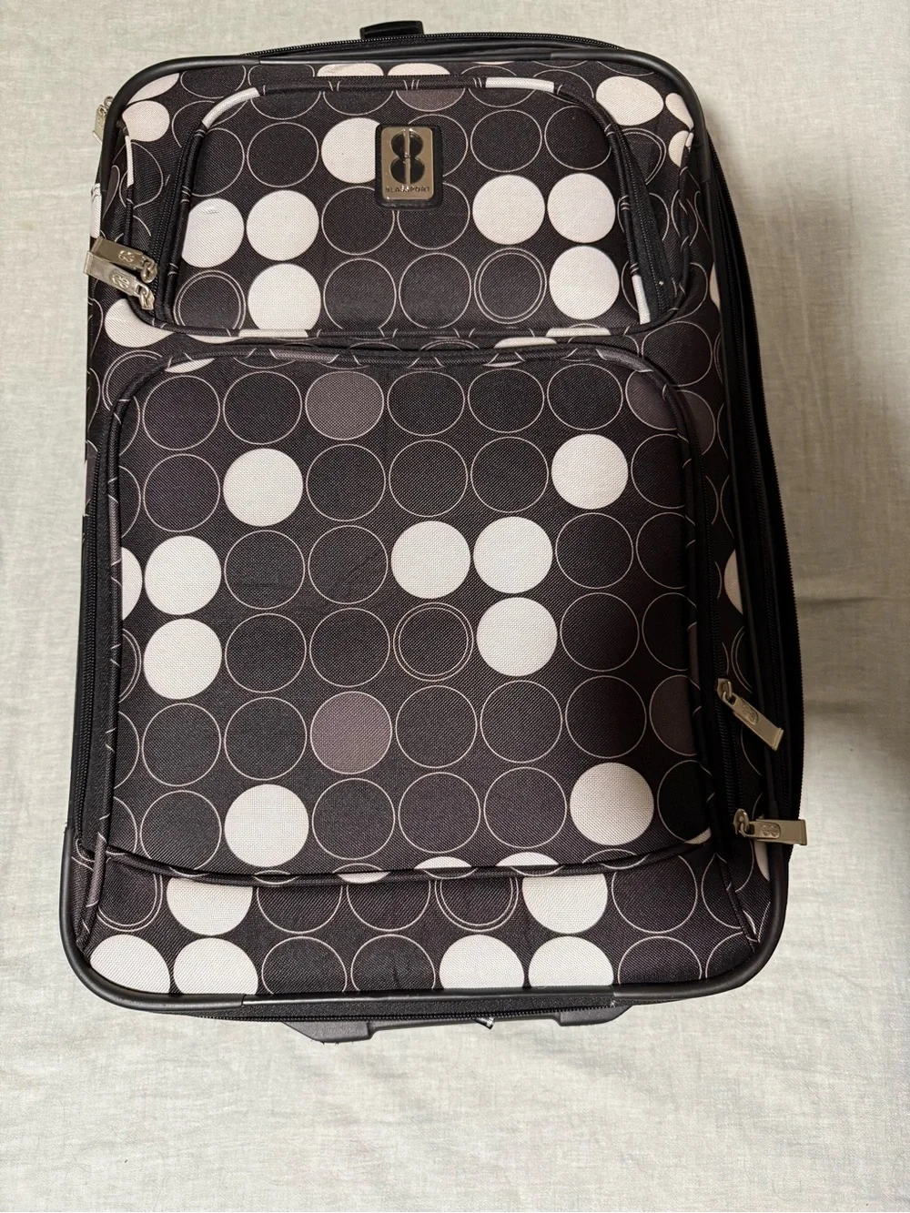 Bill Blass Men's Black and White Polka Dot Travel Bag
